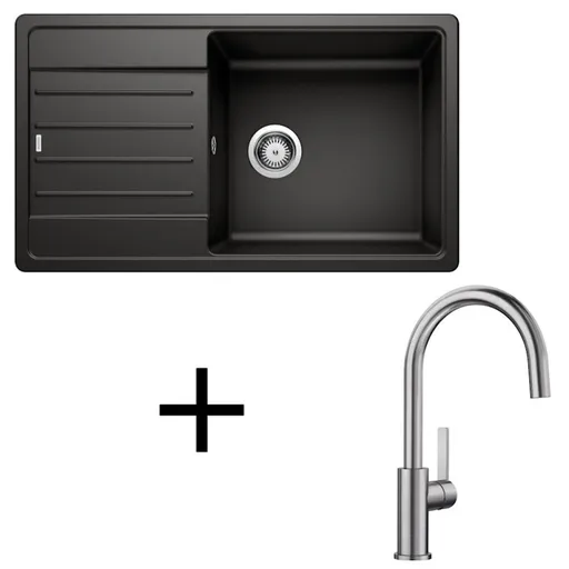 Blanco set Legra XL 6 S + Candor leštený nerez antracit