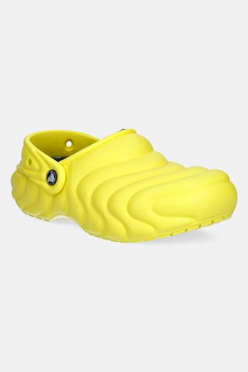 Papuče Crocs Classic Lined Overpuff Clog žltá farba, 210059