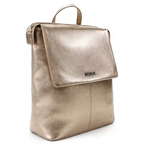 Ružovo zlatý mestský kožený batoh 311-1660-35