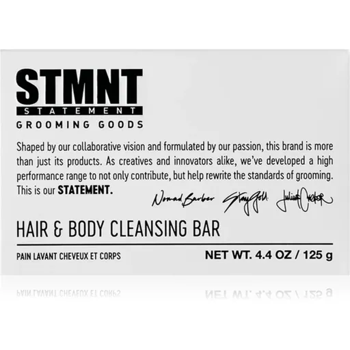 STMNT Care Hair & Body Cleansing Bar čistiace tuhé mydlo na vlasy, bradu a telo 125 g
