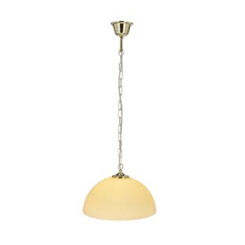 Závesná lampa Trezza mosadz 1x60w e27 ecru tienidlo