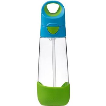 B.Box Fľaša na nápoj so slamkou 600 ml – modrá/zelená (9353965002208)