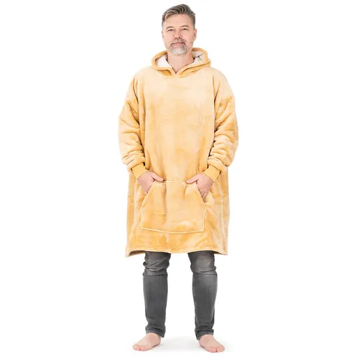 4Home Baránková mikina mikroplyš Beige, uni L - pánske