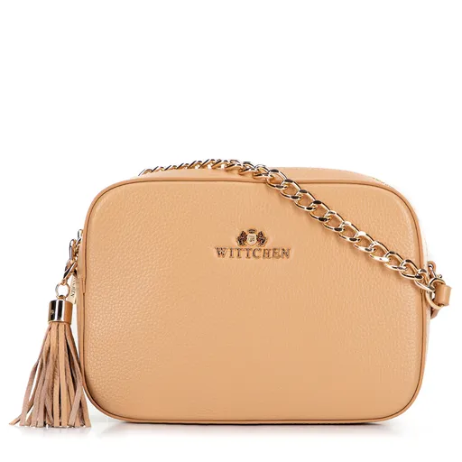 Dámska kožená crossbody kabelka Wittchen s retiazkou 29-4E-015-9