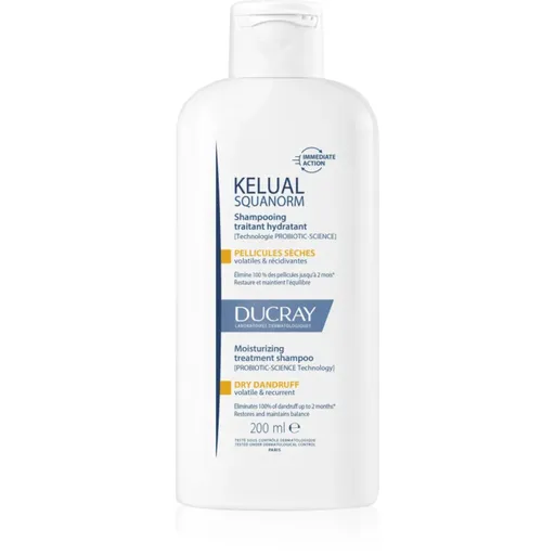 Ducray Kelual Squanorm Moisturizing Treatment Shampoo Dry Dandruff šampón proti suchým lupinám 200 ml