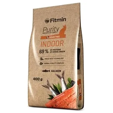 Fitmin Purity Cat Indoor s čerstvým lososom pre mačky chované v byte 400 g (8595237013630)
