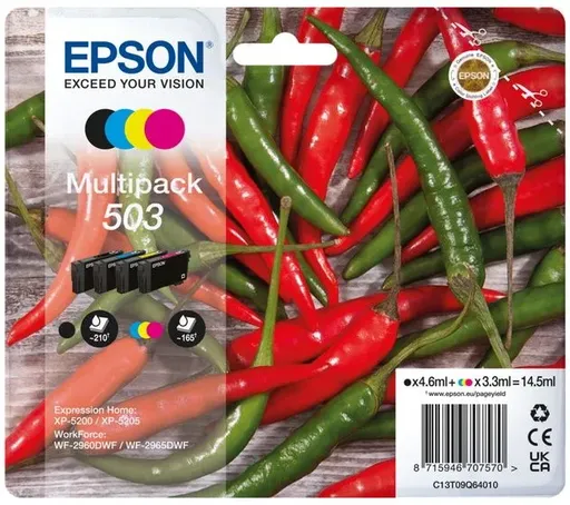 Epson 503 T09Q640 C13T09Q64010 barevná (CMYK) sada originálna cartridge