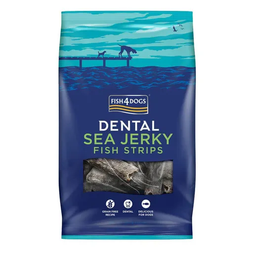 FISH4DOGS Maškrty pre psov DENTAL SEA morská ryba - prúžky 500 g