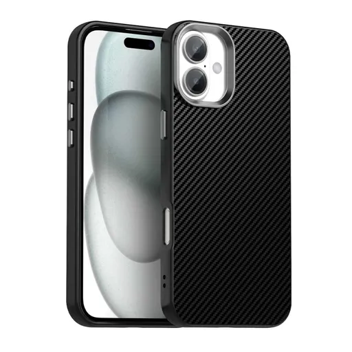 IMD CARBON Ochranný kryt pre Apple iPhone 16 čierny