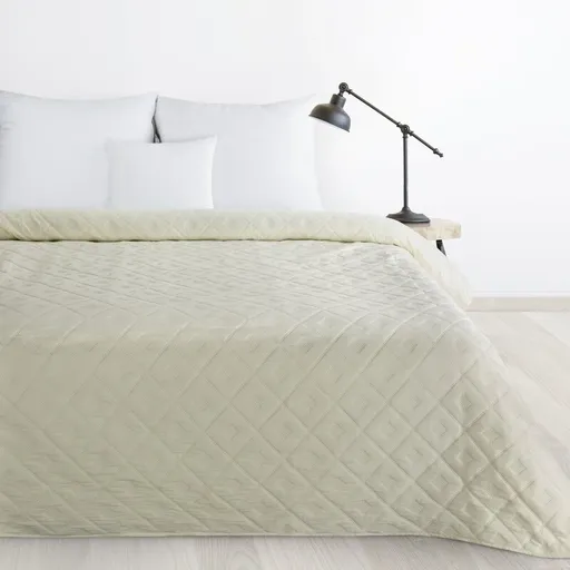 ArtFir Prikrývka na posteľ ALARA 6 | krémová 220 x 240 cm