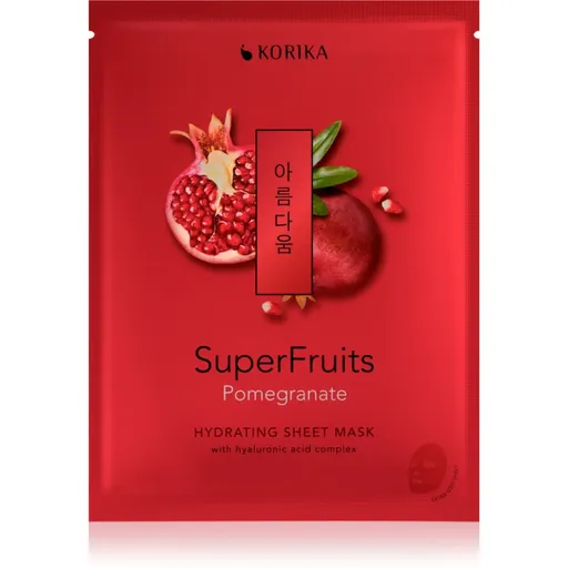 KORIKA SuperFruits Pomegranate - Hydrating Sheet Mask hydratačná plátienková maska Pomegranate 25 g