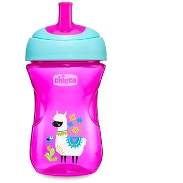 Chicco hrnček Advanced so slamkovým náustkom 266 ml, ružový 12 mes.+ (06941.100P)