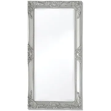 Nástenné zrkadlo barokový štýl 100 × 50 cm strieborné (243681)