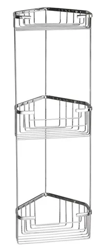 Gedy - SMART trojposchodová rohová police 200x590x150 chróm 2484