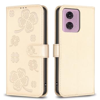 ART CLOVER Peňaženkový obal pre Motorola Moto G04 / G24 / G24 Power zlatý