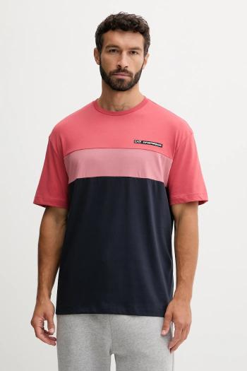 Tričko EA7 Emporio Armani pánske, ružová farba, s potlačou, AF16548.7M000935
