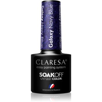 Claresa SoakOff UV/LED Color Galaxy gélový lak na nechty odtieň Navy Blue 5 g