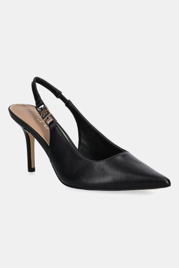 Kožené lodičky Guess NASSHA4 čierna farba, FLTNS4 LEA05