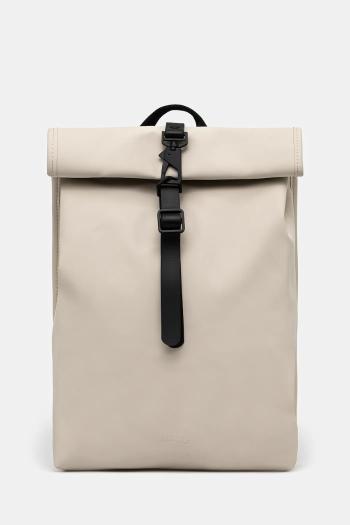 Ruksak Rains Rolltop Rucksack Mini W3 béžová farba, veľký, jednofarebný, 13330