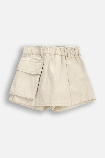 Bavlnené sukňo-nohavice Coccodrillo béžová farba, mini, áčkový strih, DREAM DIARIES GIRL KIDS