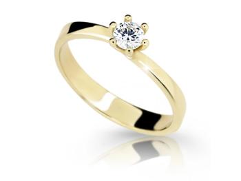 Cutie Diamonds Očarujúce prsteň zo žltého zlata s diamantom DZ6904-1903-10-X-1 54 mm