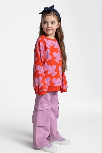 Nohavice Coccodrillo ružová farba, jednofarebné, MAXITROPIC GIRL KIDS