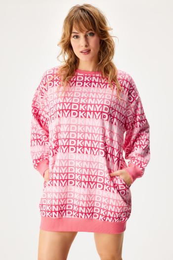 Mikinové šaty DKNY French Terry