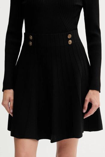 Sukňa Guess EMMIE čierna farba, mini, áčkový strih, W5YD65 Z0130