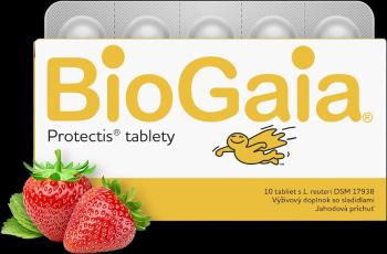 BIOGAIA ProTectis žuvacie tablety jahodová príchuť 10 ks