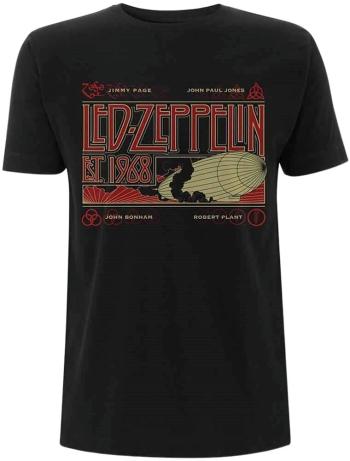 Led Zeppelin Tričko Zeppelin & Smoke Unisex Black 2XL