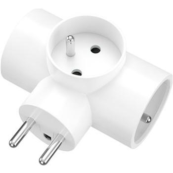 AlzaPower roztrojka klasik 230 V biela (APW-LV-D3ZB1W)