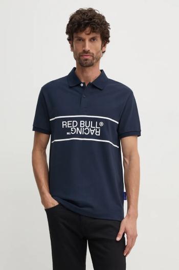 Polo tričko Red Bull Racing x Pepe Jeans pánske, tmavomodrá farba, s potlačou, RM540004