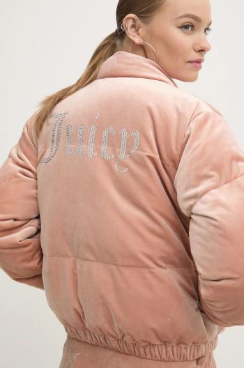 Zamatová bunda Juicy Couture MARGO PUFFER hnedá farba, zimná, JCOIJ224556