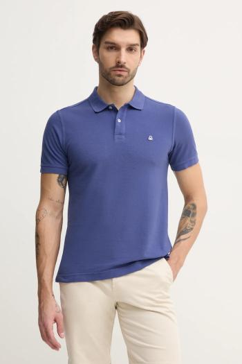 Bavlnené polo tričko United Colors of Benetton ružová farba, jednofarebný, 3089J3179