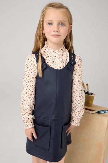 Dievčenské šaty Mayoral tmavomodrá farba, mini, rovný strih, 4934