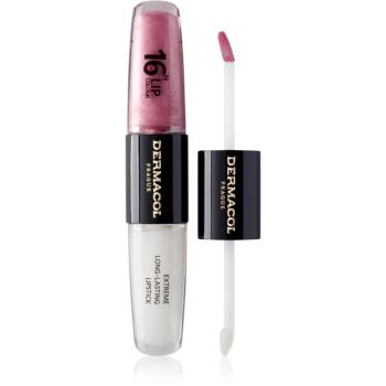 Dermacol 16H Lip Colour dlhotrvajúci rúž a lesk na pery odtieň 11 Soft Heart 2x4 ml