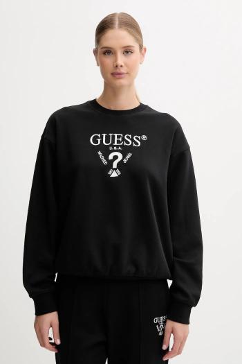 Mikina Guess ROBERTA béžová farba, s nášivkou, V5RQ12 KC3D2