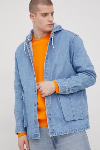 Rifľová bunda Tommy Jeans pánska, prechodná, oversize