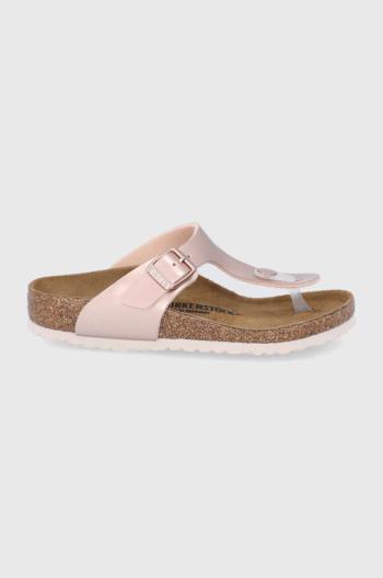 Detské žabky Birkenstock zlatá farba