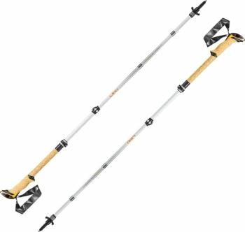 Leki Cressida FX Carbon AS White/Mango/Silver 100 - 120 cm Turistické palice