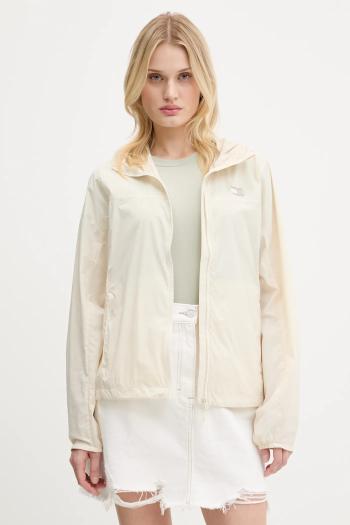 Bunda Tommy Jeans béžová farba, prechodná, DW0DW21188
