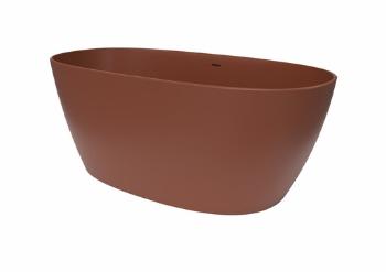 Voľne stojaca vaňa SAT Aula 160x78,7 cm liaty mramor ľavá aj pravá cooper brown cooper brown SATAULA1600CB