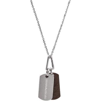 Emporio Armani Pánsky oceľový náhrdelník s príveskami Eagle Logo EGS3133040