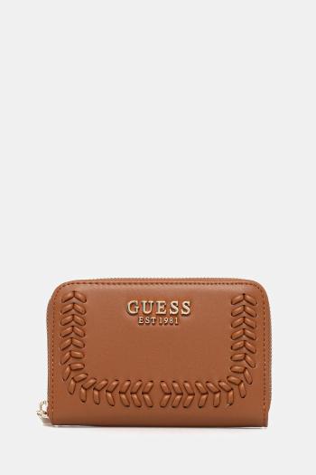 Peňaženka Guess TATUM dámska, hnedá farba, SWNG96 67140