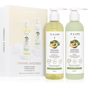 T-LAB Organics Organic Avocado Set darčeková sada pre suché a poškodené vlasy