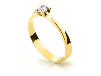 Cutie Diamonds Jemný zásnubný prsteň zo žltého zlata s diamantom DZ6899-1905-10-X-1 61 mm