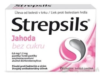 Strepsils Jahoda bez cukru pas.ord.24 x 0,6 mg/1,2 mg