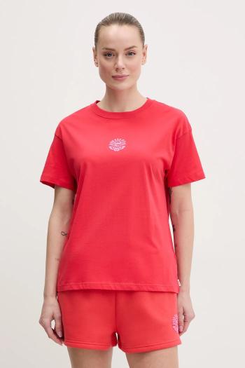 Bavlnené tričko Rip Curl dámske, červená farba, 0EGWTE
