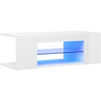SHUMEE s osvetlením LED biely s vysokým leskom 90 × 39 × 30 cm (804244)