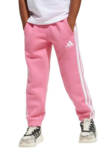 Detské tepláky adidas ružová farba, s nášivkou, JE1402